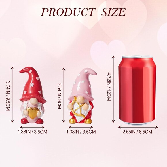 Valentine Swedish Gnomes Set of 2 - Picture 2 of 7